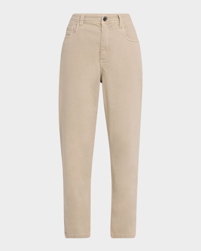 Stretch Denim Straight-Leg Jeans